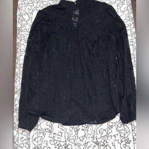 Black lace blouse